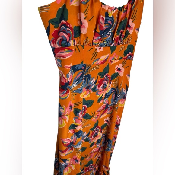 🌸Likely Kimbell Tiered Floral Midi Dress Orange Multicolor Size 6🌸 - Picture 5 of 5